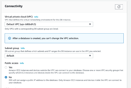 RDS Configure Connectivity