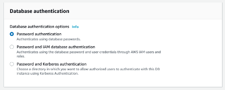 RDS Choose Authentication Method