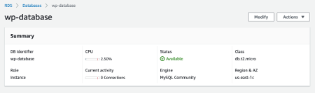 RDS Database Summary