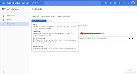 Google Cloud Platform - Create Client ID step1