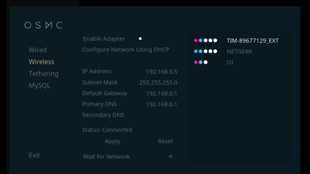 Kodi Wireless Info