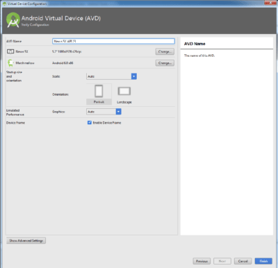 Android Studio AVD