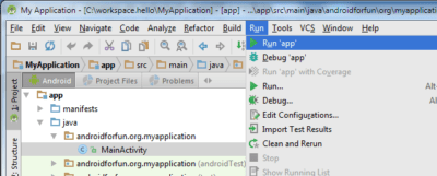 Android Studio Run