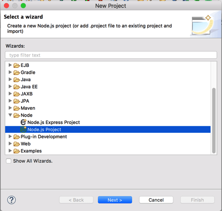 Select Node Project