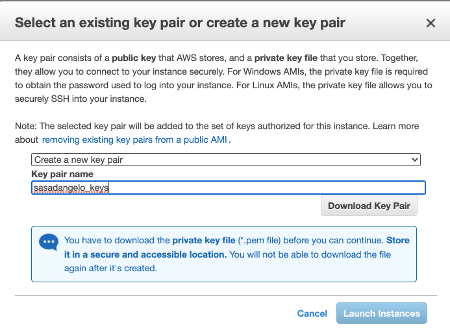 Amazon EC2 Create Key Pairs