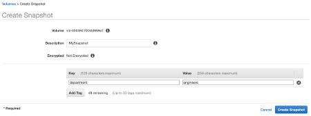 Configure EBS Snapshot