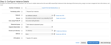 Amazon EC2 Configure Instance