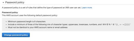 Change Password Policy