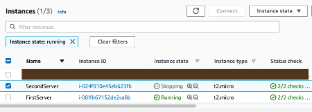 ELB Stop EC2 instance