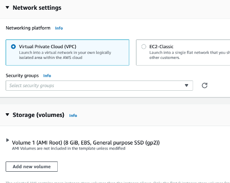 EC2 Launch Template Settings