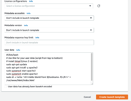 EC2 Launch Template User Data